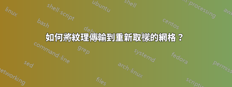 如何將紋理傳輸到重新取樣的網格？