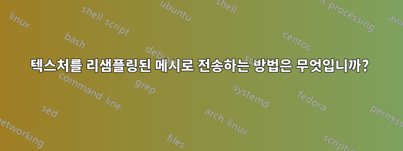 텍스처를 리샘플링된 메시로 전송하는 방법은 무엇입니까?
