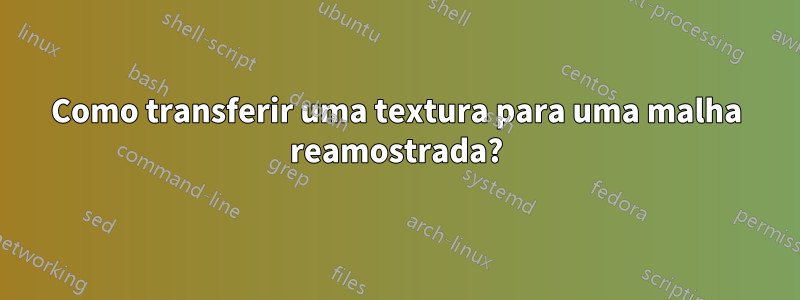 Como transferir uma textura para uma malha reamostrada?