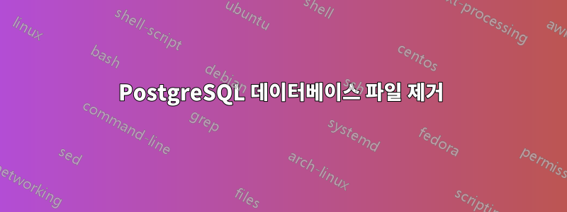 PostgreSQL 데이터베이스 파일 제거