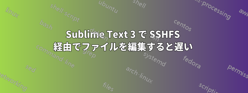 Sublime Text 3 で SSHFS 経由でファイルを編集すると遅い