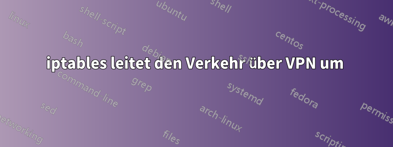 iptables leitet den Verkehr über VPN um