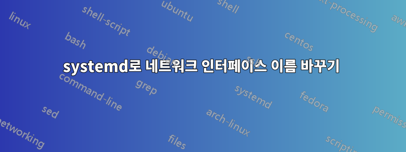 systemd로 네트워크 인터페이스 이름 바꾸기