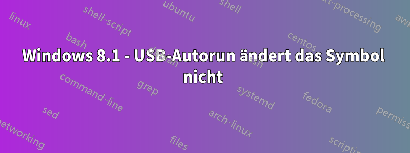 Windows 8.1 - USB-Autorun ändert das Symbol nicht