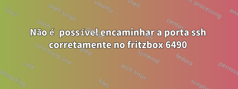 Não é possível encaminhar a porta ssh corretamente no fritzbox 6490