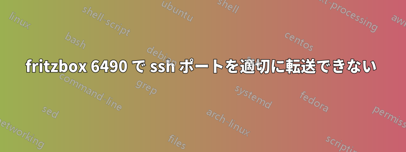 fritzbox 6490 で ssh ポートを適切に転送できない