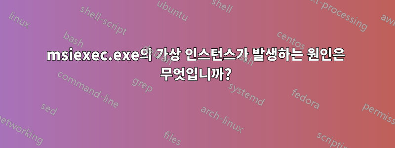 msiexec.exe의 가상 인스턴스가 발생하는 원인은 무엇입니까?