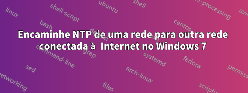 Encaminhe NTP de uma rede para outra rede conectada à Internet no Windows 7