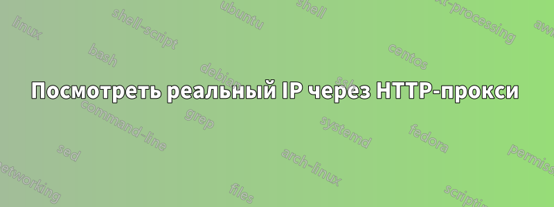 Посмотреть реальный IP через HTTP-прокси