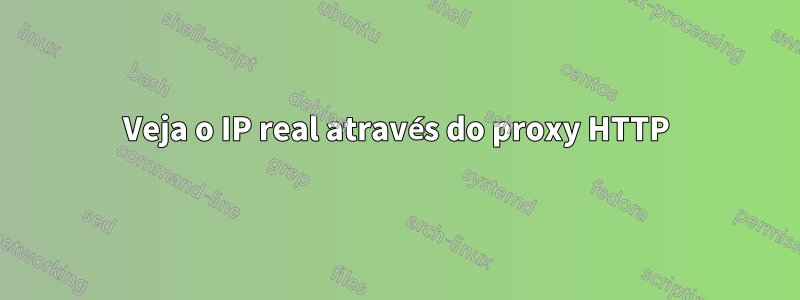 Veja o IP real através do proxy HTTP