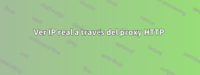 Ver IP real a través del proxy HTTP