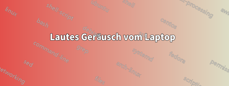 Lautes Geräusch vom Laptop 