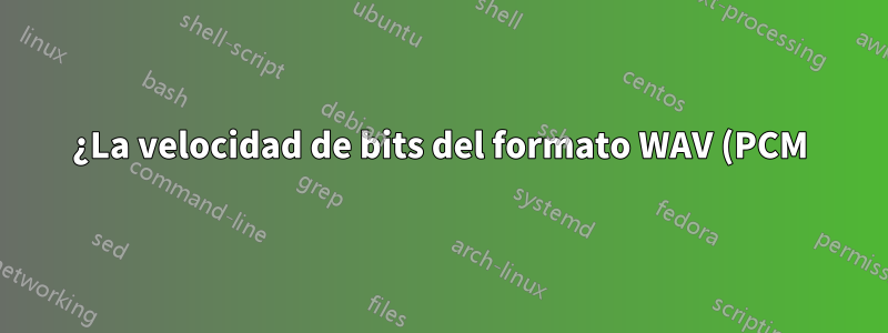 ¿La velocidad de bits del formato WAV (PCM) es realmente CBR?