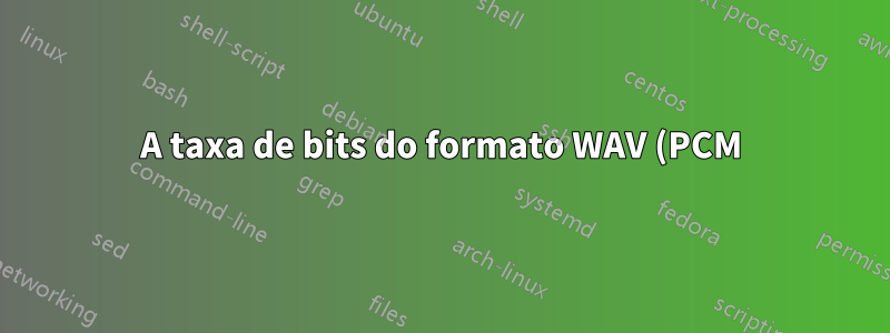 A taxa de bits do formato WAV (PCM) é realmente CBR?