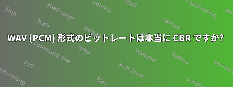 WAV (PCM) 形式のビットレートは本当に CBR ですか?