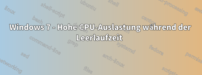 Windows 7 - Hohe CPU-Auslastung während der Leerlaufzeit 