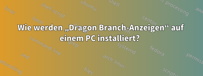 Wie werden „Dragon Branch-Anzeigen“ auf einem PC installiert? 