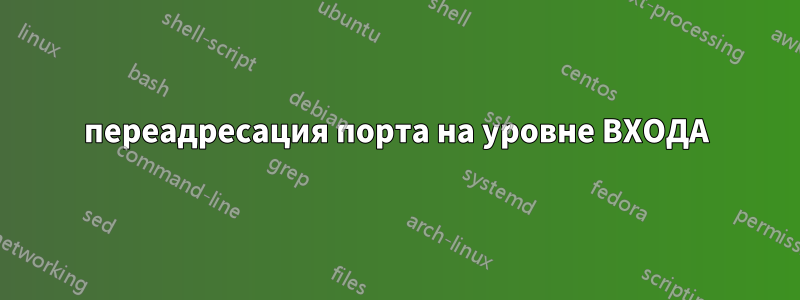 переадресация порта на уровне ВХОДА