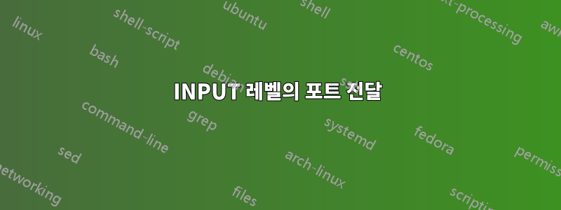 INPUT 레벨의 포트 전달