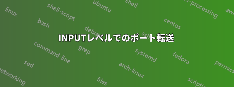 INPUTレベルでのポート転送