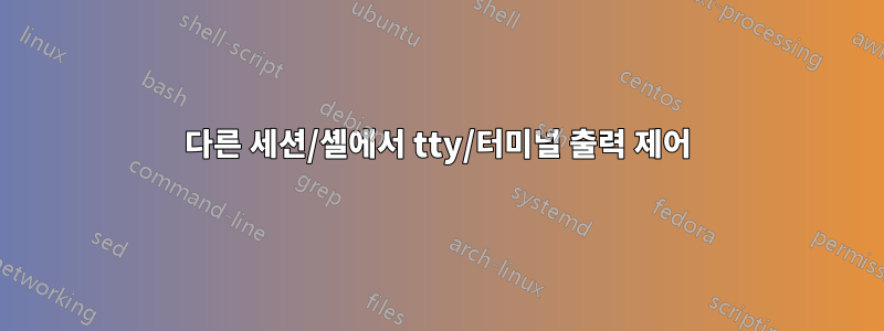 다른 세션/셸에서 tty/터미널 출력 제어