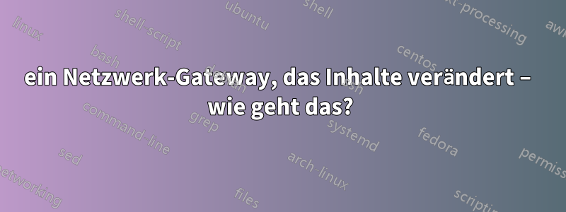 ein Netzwerk-Gateway, das Inhalte verändert – wie geht das?