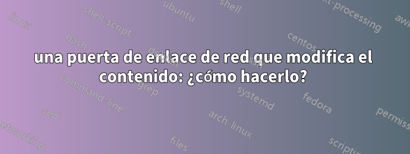 una puerta de enlace de red que modifica el contenido: ¿cómo hacerlo?