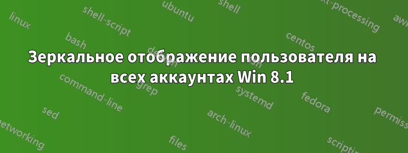 Зеркальное отображение пользователя на всех аккаунтах Win 8.1