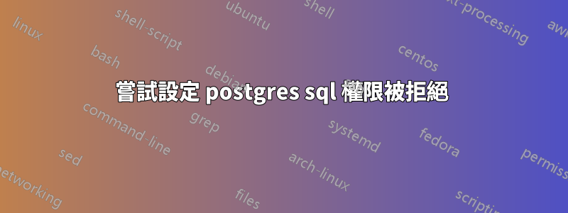 嘗試設定 postgres sql 權限被拒絕