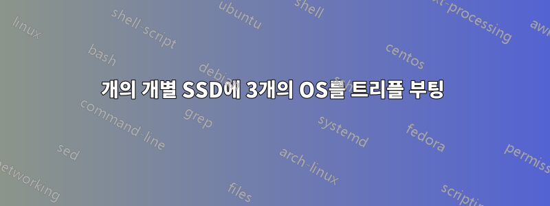 3개의 개별 SSD에 3개의 OS를 트리플 부팅