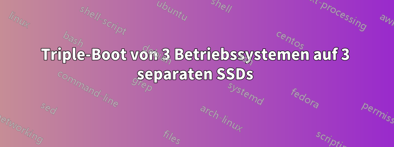 Triple-Boot von 3 Betriebssystemen auf 3 separaten SSDs