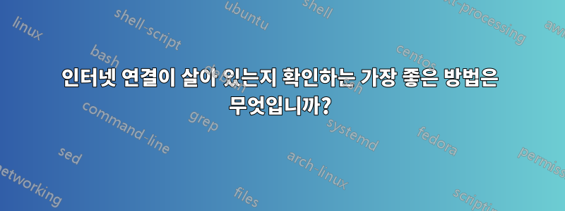 인터넷 연결이 살아 있는지 확인하는 가장 좋은 방법은 무엇입니까?