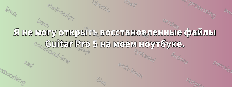 Я не могу открыть восстановленные файлы Guitar Pro 5 на моем ноутбуке.