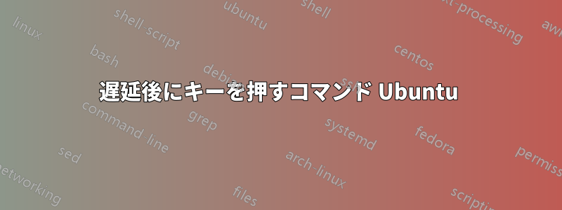 遅延後にキーを押すコマンド Ubuntu