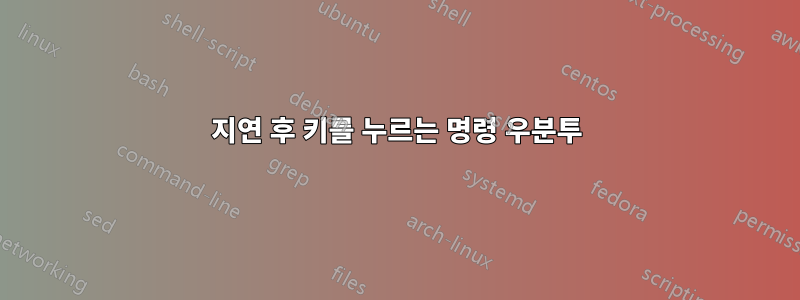 지연 후 키를 누르는 명령 우분투