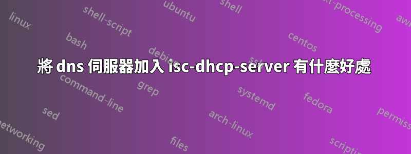 將 dns 伺服器加入 isc-dhcp-server 有什麼好處