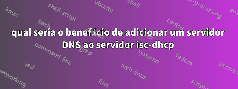 qual seria o benefício de adicionar um servidor DNS ao servidor isc-dhcp