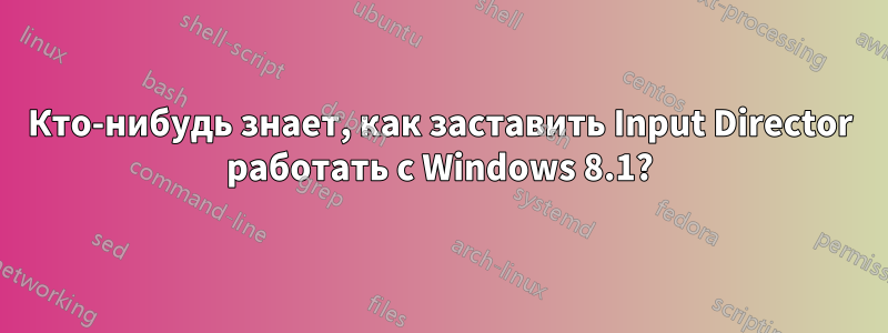 Кто-нибудь знает, как заставить Input Director работать с Windows 8.1?