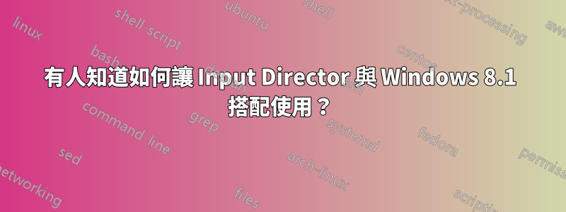 有人知道如何讓 Input Director 與 Windows 8.1 搭配使用？