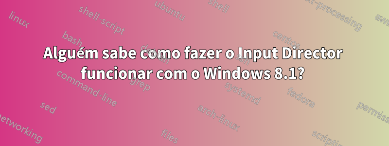 Alguém sabe como fazer o Input Director funcionar com o Windows 8.1?