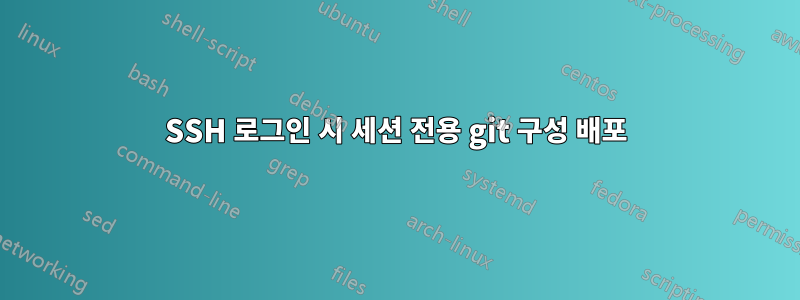 SSH 로그인 시 세션 전용 git 구성 배포