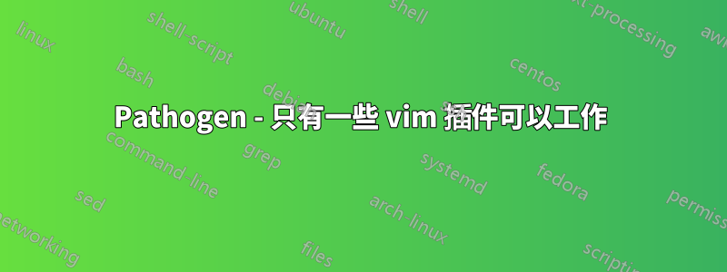 Pathogen - 只有一些 vim 插件可以工作