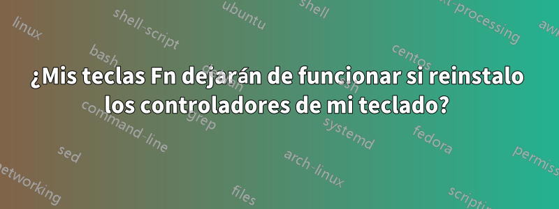 ¿Mis teclas Fn dejarán de funcionar si reinstalo los controladores de mi teclado?