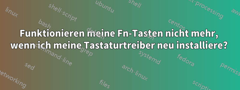 Funktionieren meine Fn-Tasten nicht mehr, wenn ich meine Tastaturtreiber neu installiere?