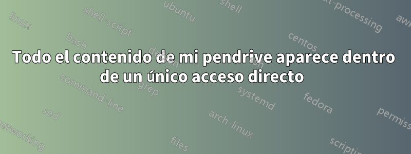 Todo el contenido de mi pendrive aparece dentro de un único acceso directo 