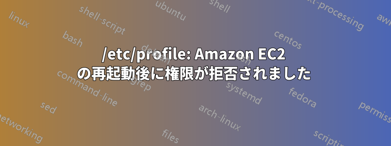 /etc/profile: Amazon EC2 の再起動後に権限が拒否されました