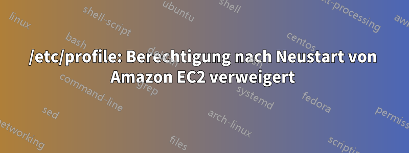 /etc/profile: Berechtigung nach Neustart von Amazon EC2 verweigert