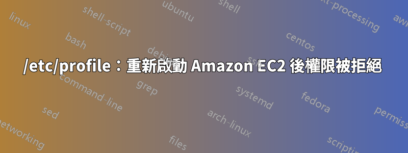 /etc/profile：重新啟動 Amazon EC2 後權限被拒絕