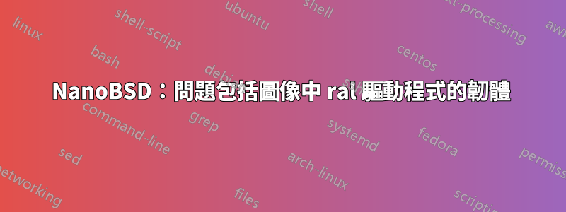 NanoBSD：問題包括圖像中 ral 驅動程式的韌體