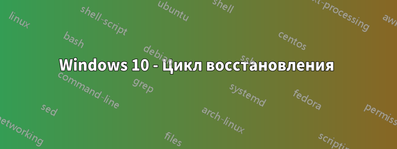 Windows 10 - Цикл восстановления